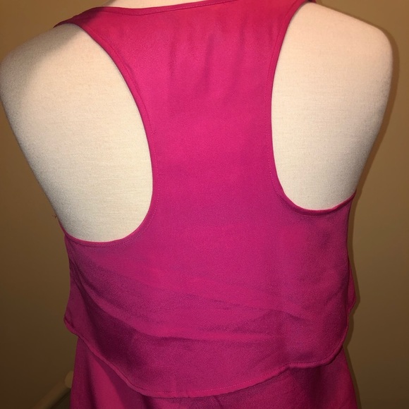 BEAUTIFUL Material Girl Pink Zip Blouse M - Picture 2 of 2